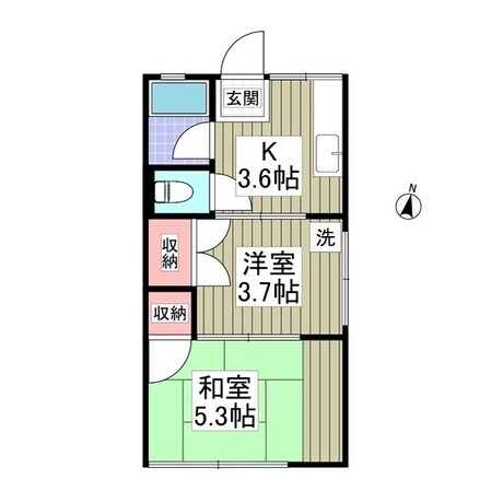 中津川アパートの物件間取画像